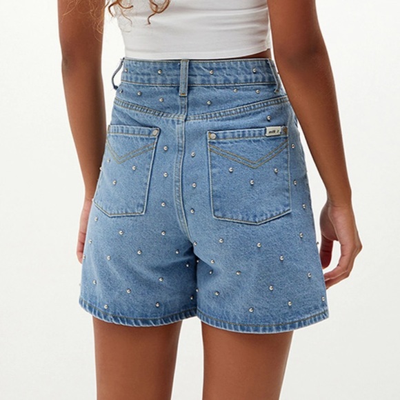 Milk It Recycled Spur Denim Shorts - Picture 4 of 4